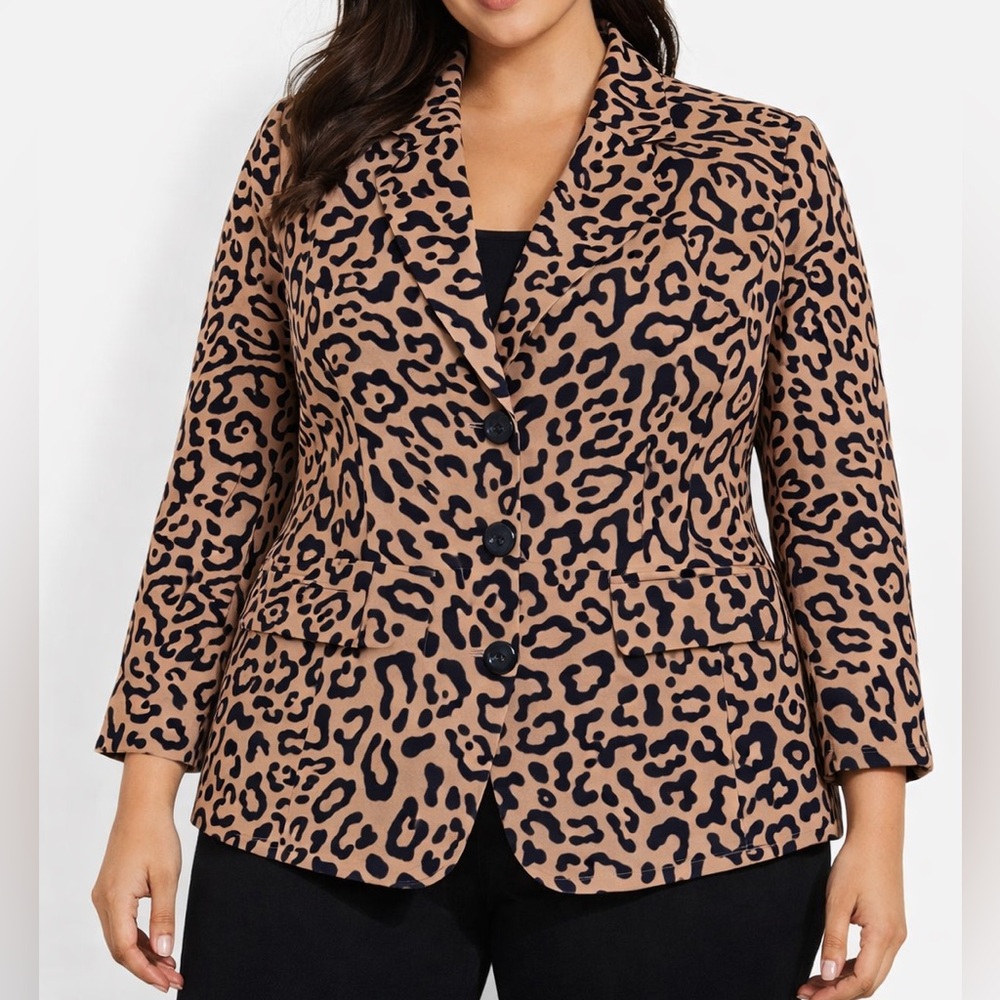 Linea by Louis Dell’Olio Animal Leopard Print Jacket